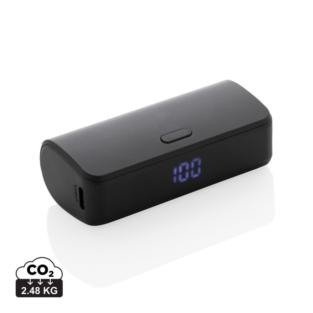 Logo trade mainoslahja kuva: FlashCharge 5000mAh pikalatausvirtapankki RCS muovista
