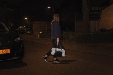 Logotrade mainostuote tuotekuva: Heijastava RPET viikonloppulaukku AWARE™ -jäljitysaineella