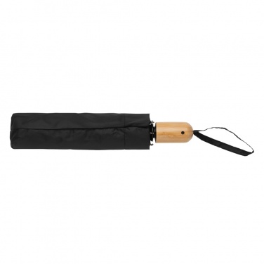 Logo trade mainostuote kuva: 21" Impact AWARE™ RPET 190T auto open/close bambusateenvarjo