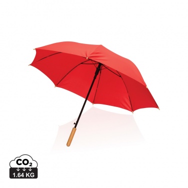 Logo trade liikelahjat tuotekuva: 23" Impact AWARE™ RPET 190T auto-open bambusateenvarjo