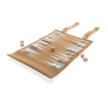 Logotrade liikelahjat mainoslahjat tuotekuva: Britton taitettava backgammon -ja tammipelisetti korkista