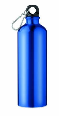 Logo trade mainoslahja kuva: Yksiseinäinen 750 ml alumiinipullo karabiinilla mukautettavalla painatuksella