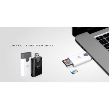 Logotrade mainoslahjat ja liikelahjat tuotekuva: MicroSD ja SD-kortinlukija Silicon Power Combo 3.1