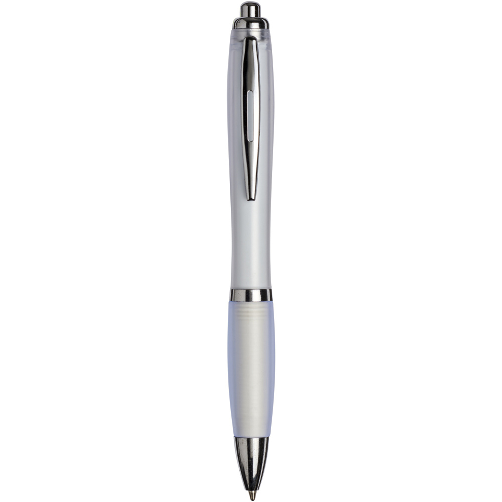 Logo trade mainoslahjat ja liikelahjat kuva: Curvy ballpoint pen with frosted barrel and grip