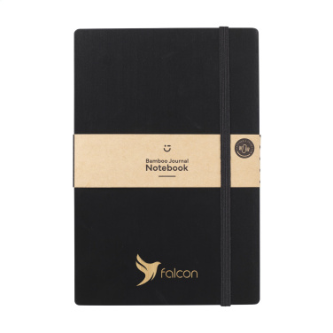 Logotrade liikelahjat kuva: Bamboo Journal Naked Spine Paper Notebook Musta A5