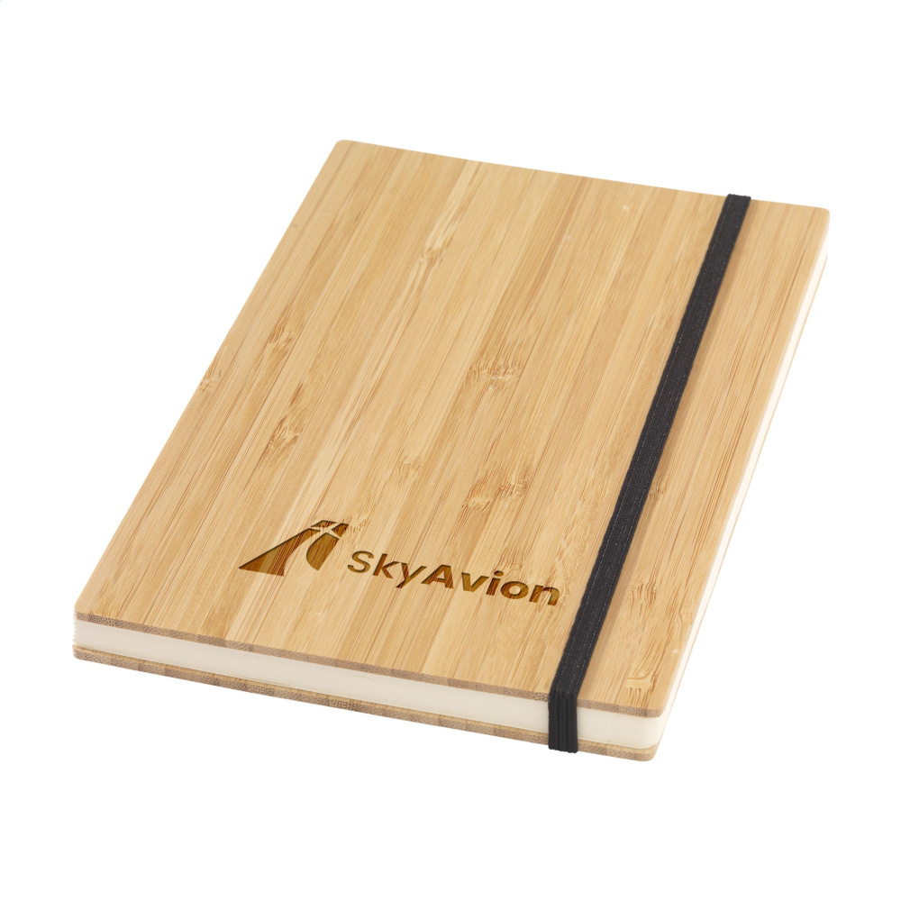 Logo trade liikelahja mainoslahja tuotekuva: Bamboo Journal Naked Spine Paper Notebook A5