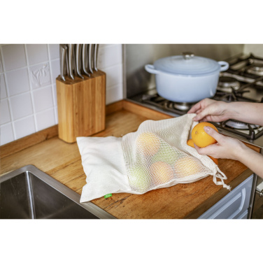 Logo trade liikelahja kuva: Natura Organic GOTS Mesh Bag (120 g/m²) hedelmäpussi