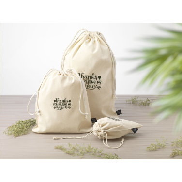 Logo trade liikelahjat tuotekuva: Lahjapussi Natural GRS kierrätettyä puuvillaa (150 g/m²) S