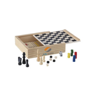 Logotrade mainoslahja tuotekuva: WoodGame 5-in-1 -pelisetti