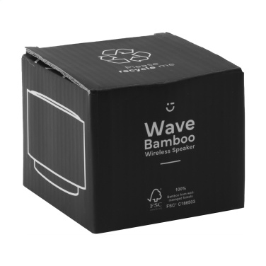 Logo trade mainoslahjat ja liikelahjat kuva: Langaton Wave Bamboo -kaiutin