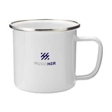 Logo trade mainoslahja kuva: Retro hopea emalimuki 350 ml