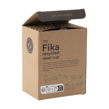 Logo trade liikelahjat mainoslahjat kuva: Fika RCS Recycled Steel Cup 400 ml lämpökuppi
