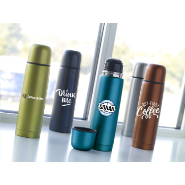 Logo trade liikelahjat mainoslahjat kuva: Frosted Bottle RCS Recycled Steel 500 ml lämpöpullo