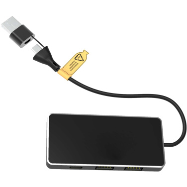 Logotrade mainoslahjat kuva: SCX.design H20 8-in-1-USB-hubi kahdella tulolla ja 6 portilla