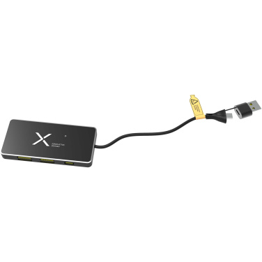 Logotrade mainoslahjat kuva: SCX.design H20 8-in-1-USB-hubi kahdella tulolla ja 6 portilla