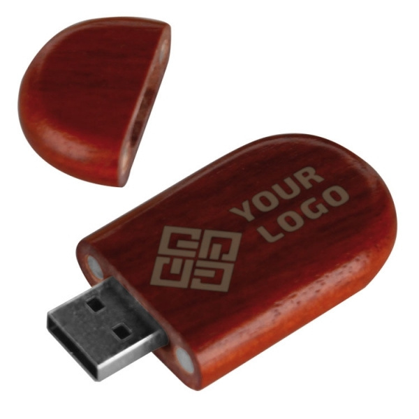 Logotrade liikelahja mainoslahja kuva: Puinen USB-tikku