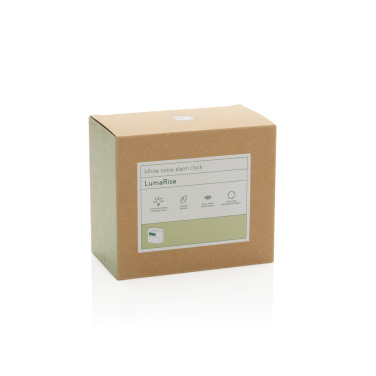 Logo trade mainostuotet tuotekuva: LumaRise RCS -herätyskello, valkoinen kohina, kierrätysmuovi