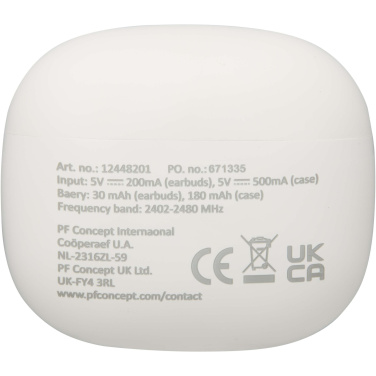 Logo trade liikelahjat mainoslahjat kuva: Alterf kierrätysmuovista valmistetut langattomat True Wireless Bluetooth® -kuulokkeet silikonisilla korvasovittimilla