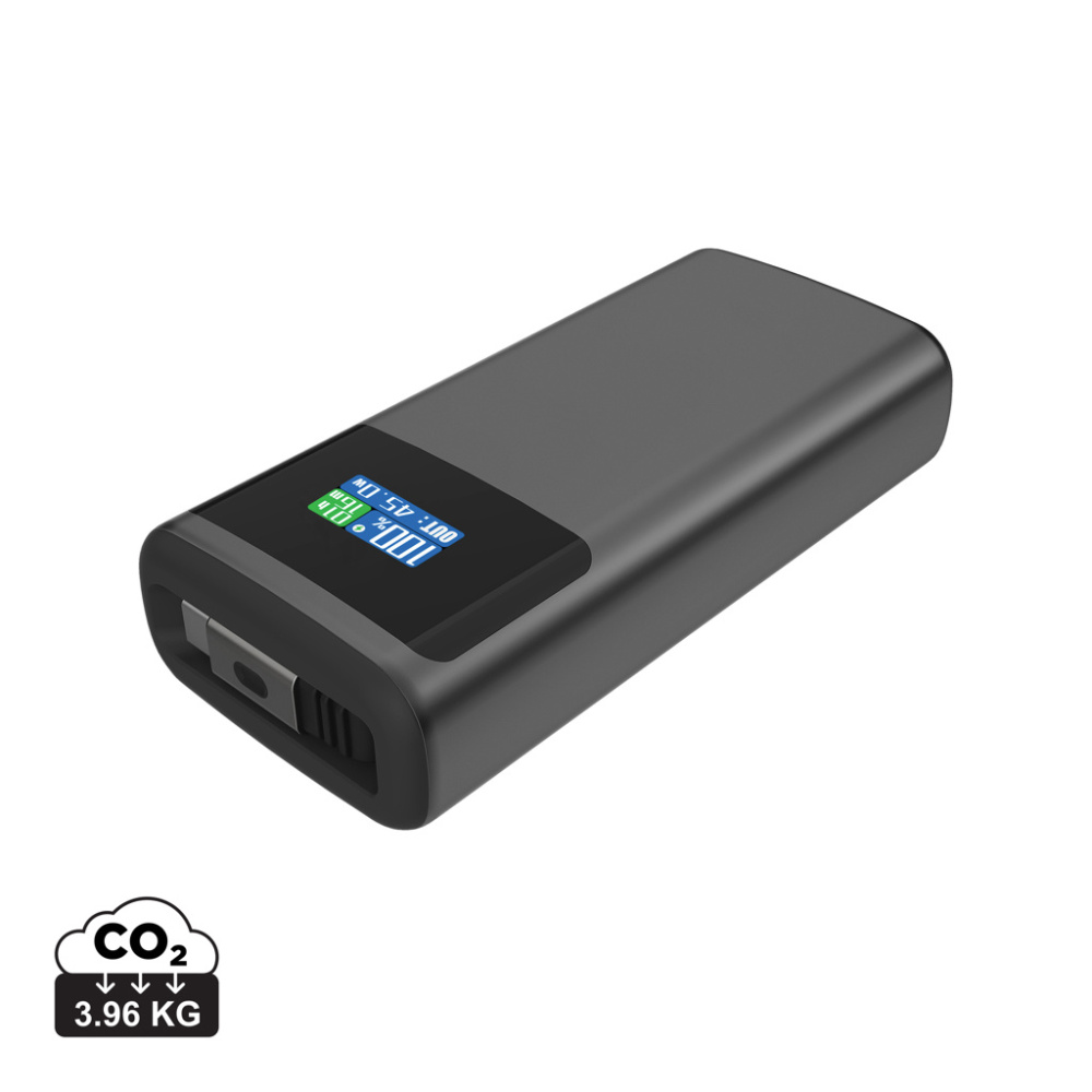 Logotrade mainostuote tuotekuva: Quantum RCS PD45W nopea 10 000 mAh -varavirtalähde näytöllä