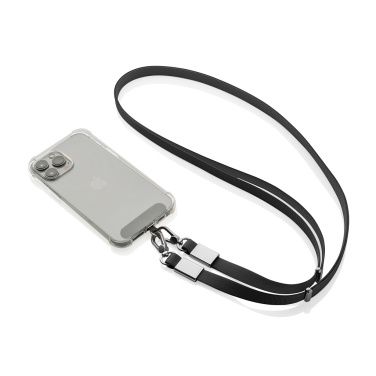 Logotrade mainoslahjat kuva: Nivo RCS-kierrätetty PET crossbody-kaulanauha