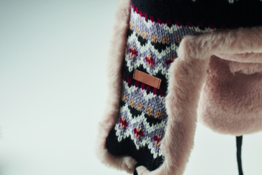 Logotrade reklaminės dovanos nuotrauka: Megzta kepurė su ausų atvartais