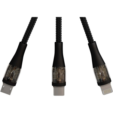 Logotrade reklaminiai produktai nuotrauka: SCX.design C51 60W 5 viename rPET greito įkrovimo laidas su ekranu