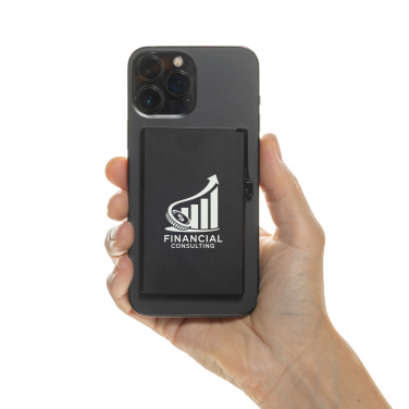 Logotrade verslo dovanos nuotrauka: Standartinis aliuminio RFID magnetinis telefono kortelių dėklas