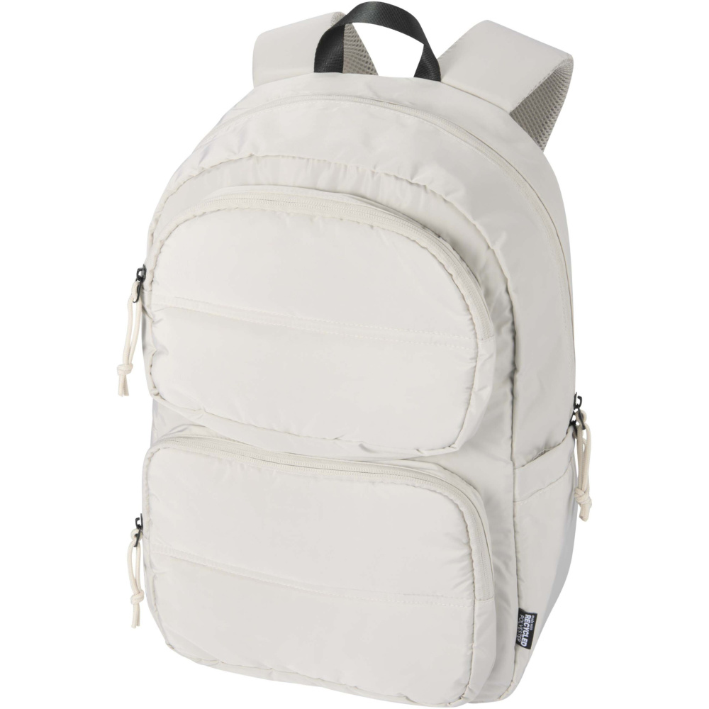 Logotrade reklaminiai produktai nuotrauka: „Puffer 15.6“ GRS perdirbto nešiojamojo kompiuterio kuprinė, 18 l
