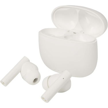 Logotrade reklaminiai produktai nuotrauka: „Alterf“ perdirbto plastiko „True Wireless Bluetooth®“ ausinės su silikoniniais ausų antgaliais