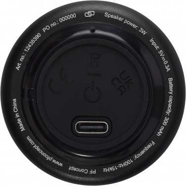 Logotrade ziemassvētku dāvanas foto: Rise 3 W RCS pārstrādāta alumīnija Bluetooth® mini skaļrunis 