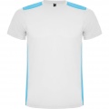 Detroitas unisex sporta t-krekls ar īsām piedurknēm, Balts / tirkīzs