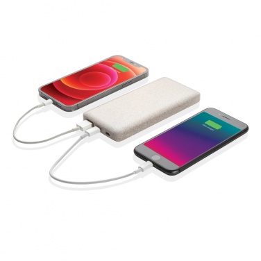 Logotrade ziemassvētku dāvanas foto: 10 000 mah kviešu salmu spēka banka