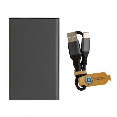Logotrade logo dāvanas foto: Terra RCS pārstrādāta alumīnija barošanas akumulators 5000 mAh