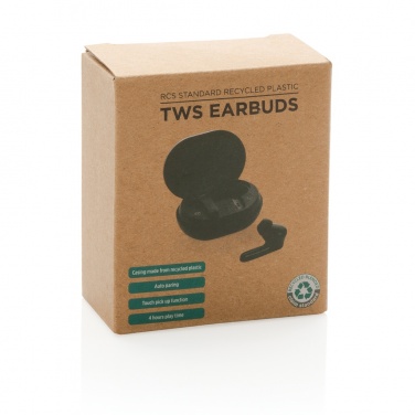 Logotrade korporatīvās dāvanas foto: RCS standarta otrreizējās pārstrādes plastmasas TWS austiņas