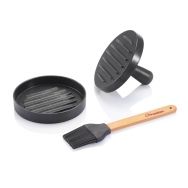 Logotrade ziemassvētku dāvanas foto: BBQ komplekts ar hamburgera presi un otu