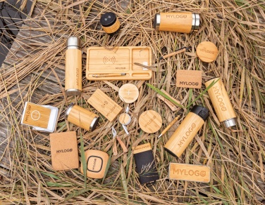 Logotrade korporatīvās dāvanas foto: Bambusa kafija traukā