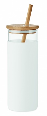 Logotrade biznesa dāvanas foto: Stikla bļodiņas 450ml bambusa vāks