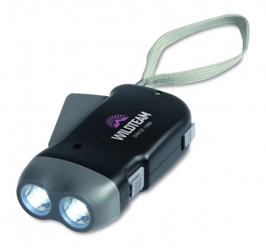 Logotrade biznesa dāvanas foto: 2 LED dinamo kabatas lukturītis