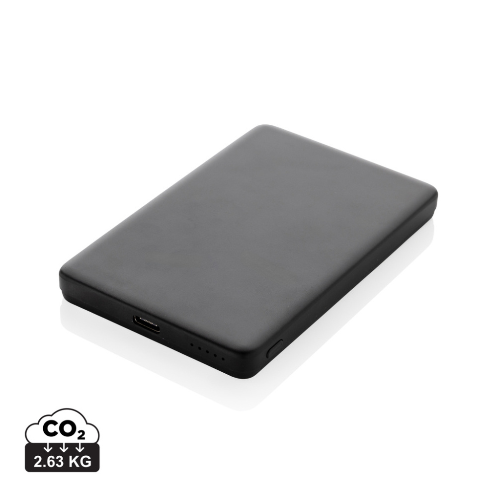 Logotrade biznesa dāvanas foto: Orion RCS pārstrādāta alumīnija 5000 mah 5 W magnētiskā jaudas banka