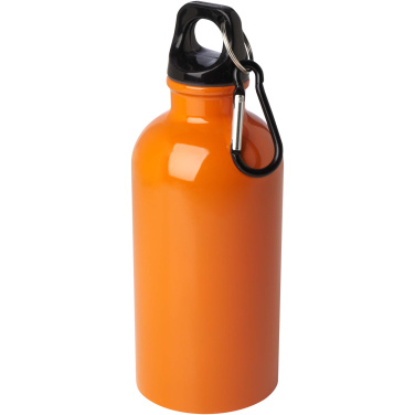 Logotrade logo dāvanas foto: Oregon 400 ml RCS sertificēta vienas sienas nerūsējošā tērauda ūdens pudele ar karabīni