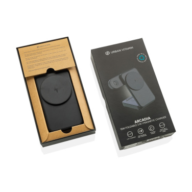 Logotrade Ideja dāvanas foto: Urban Vitamin Arcadia RCS plastmasas 15W 3in1 magnētiskais lādētājs