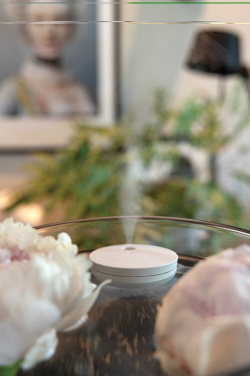 Logotrade logo dāvanas foto: Breevia RCS plastmasas atkārtoti uzlādējams peldošs mitrinātājs