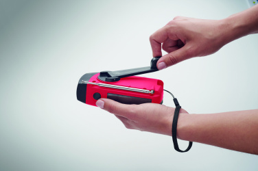 Logotrade biznesa dāvanas foto: Pārnēsājams radio SOS ar LED lukturīti