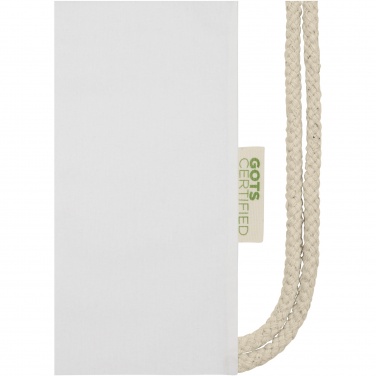 Логотрейд pекламные подарки картинка: Orissa 140 g/m² organic cotton drawstring bag 5L