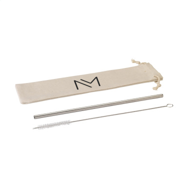 Лого трейд бизнес-подарки фото: Многоразовый набор из 1 шт. ECO Straw Set, соломинка из нержавеющей стали