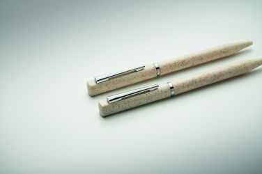 Лого трейд pекламные подарки фото: Wheat straw/ABS twist pen set