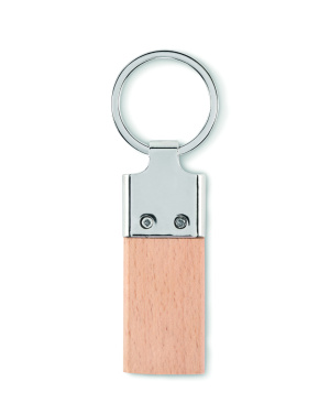 Лого трейд бизнес-подарки фото: Key ring with rubber wood