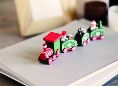 Логотрейд pекламные cувениры картинка: Wooden Christmas train