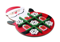 Christmas wooden tic tac toe