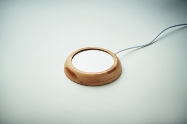Лого трейд pекламные подарки фото: Bamboo mug warmer with USB